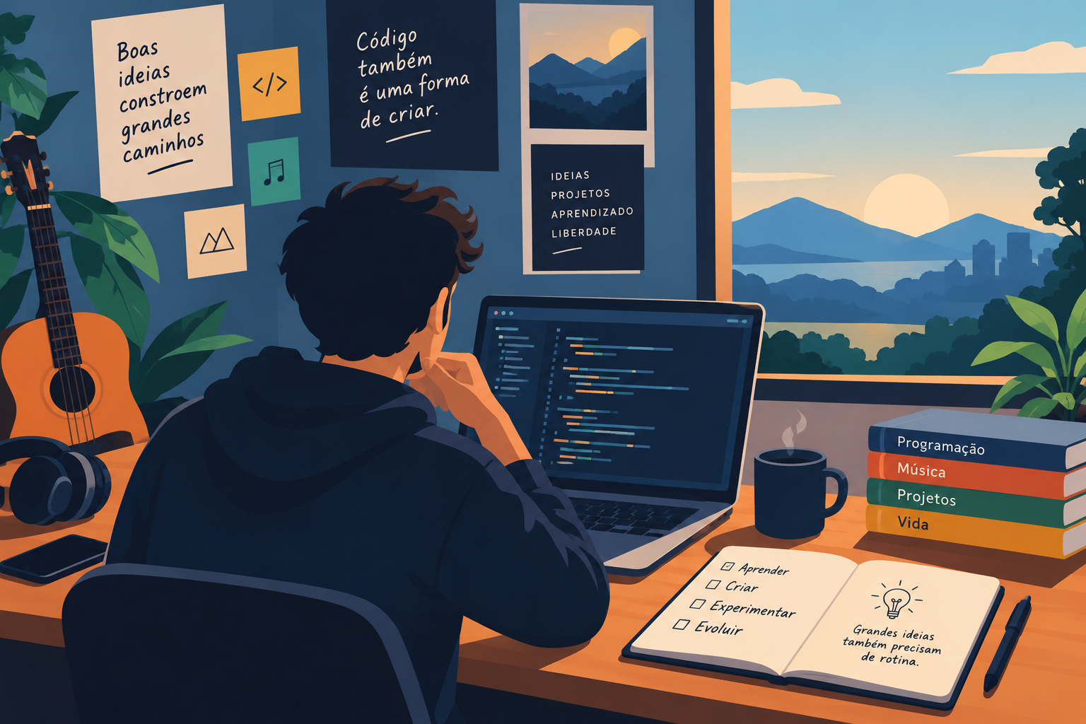 Capa de Sobre programar, criar e continuar